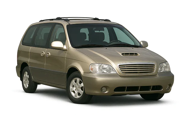 Оригинальное лобовое стекло на KIA Carnival I restyling